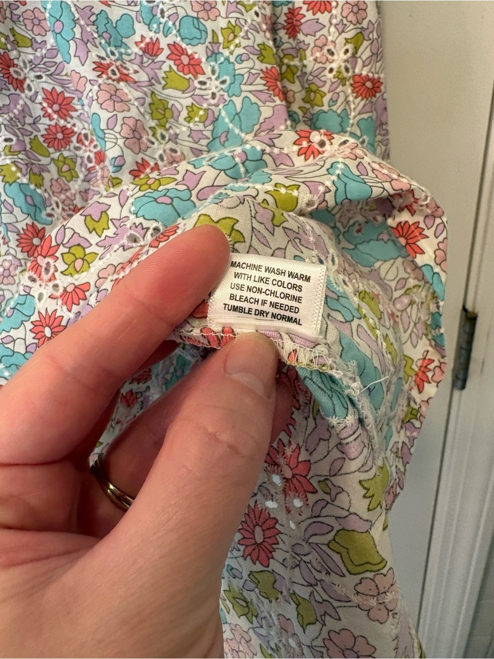 Jennifer & Grace floral eyelet puff peasant top XL - Picture 7 of 11